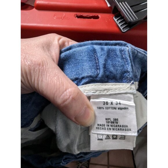 Haggar Mens Classic Fit Work To Weekend Denim Jeans 36x34 100% Cotton - Picture 5 of 5